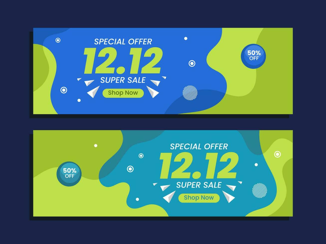 Sale banner template flat design vector