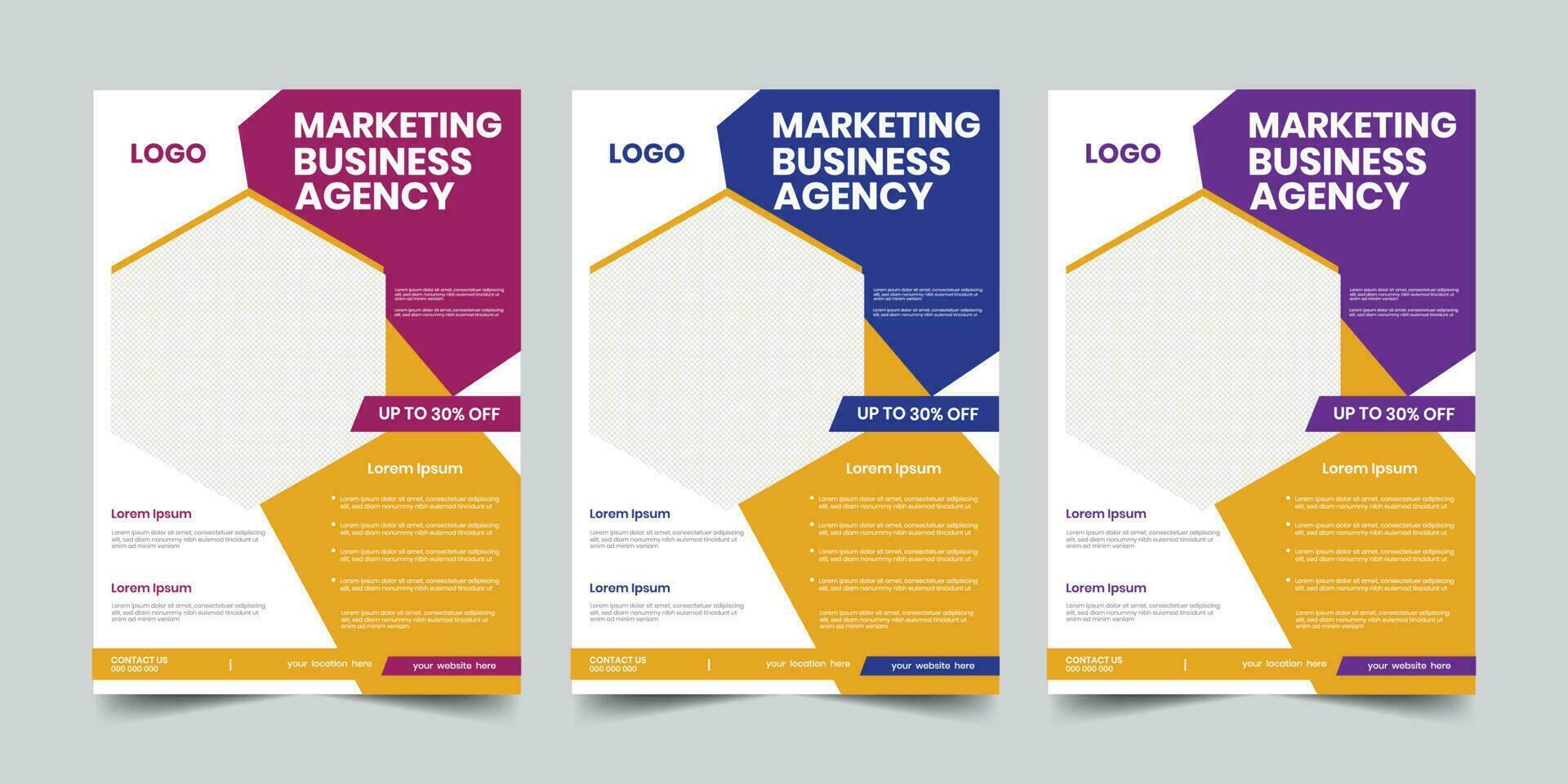 Real marketing business idea vertical one sided annual layout design vector