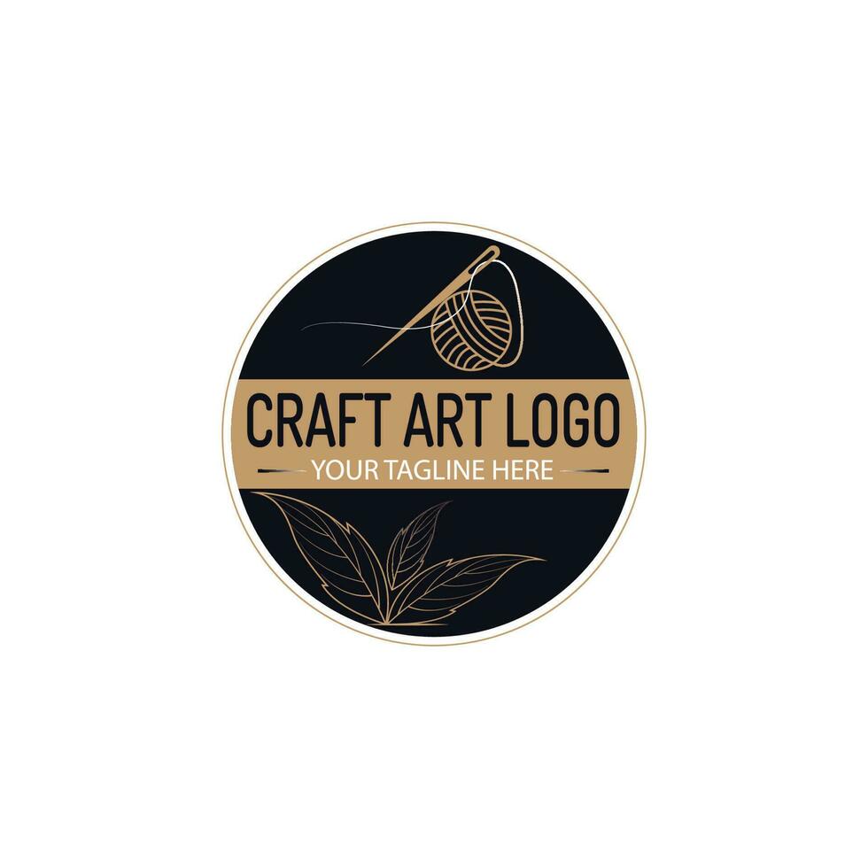 Craft art logo design template, Craft logo vector