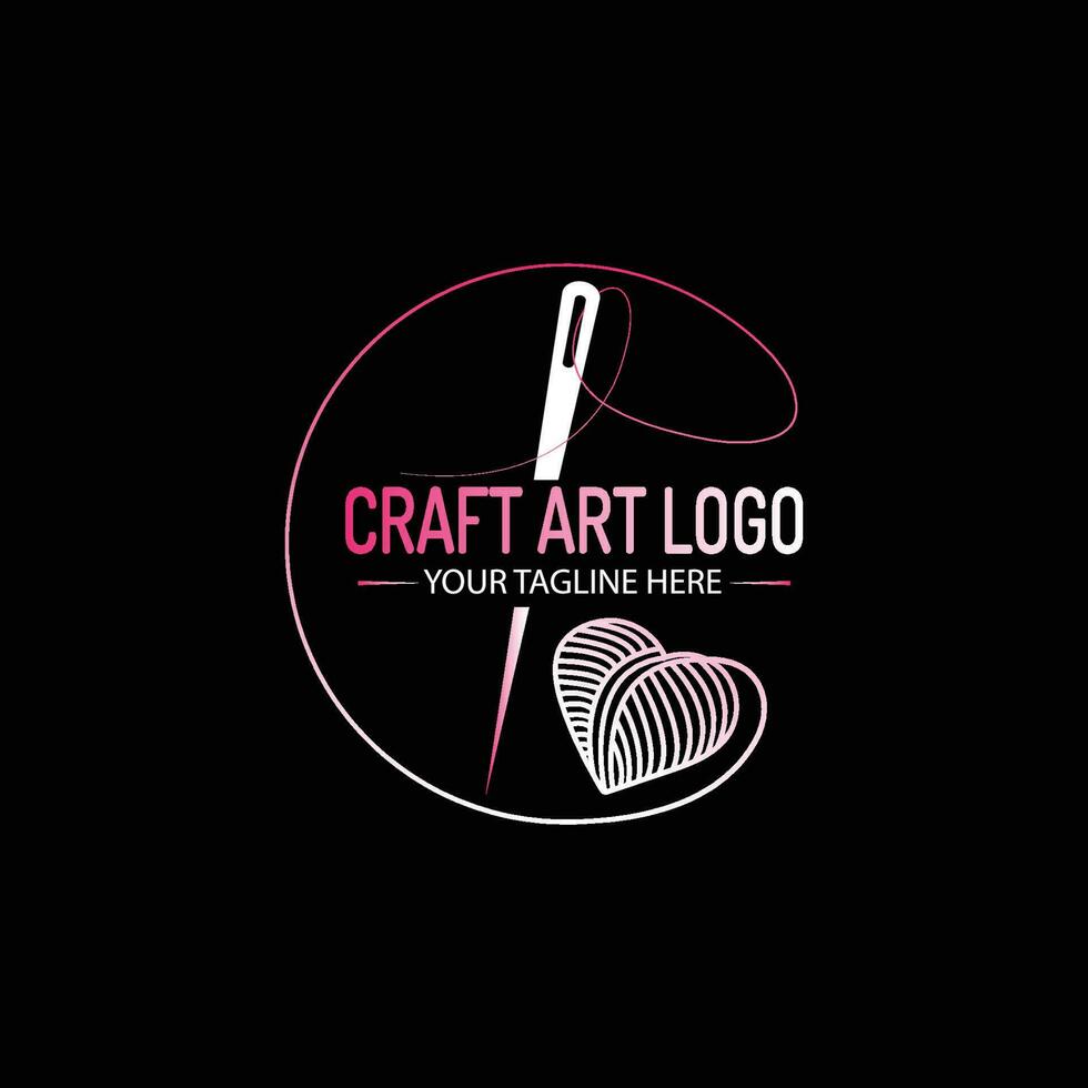 Craft art logo design template, Craft logo vector