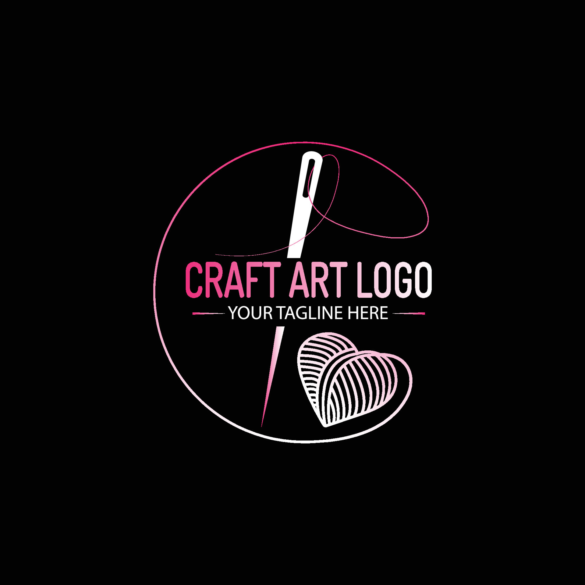 Craft art logo design template, Craft logo vector 23682518 Vector Art ...