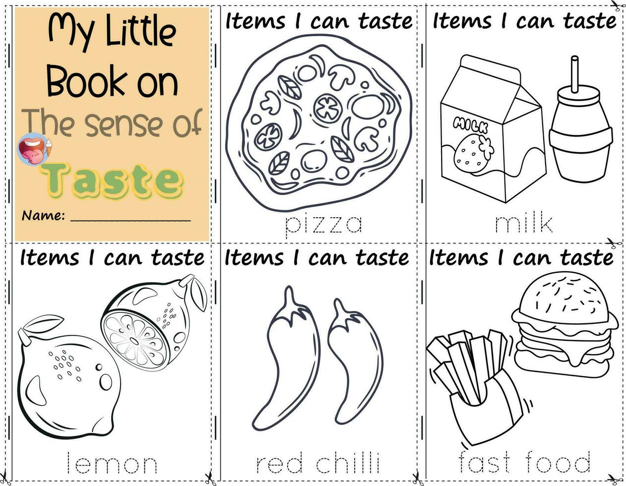 My Little Book On The Sense Of Taste Items I Can Taste To Color Them As my-little-book-on-the-sense-of-taste-items-i-can-taste-to-color-them-as