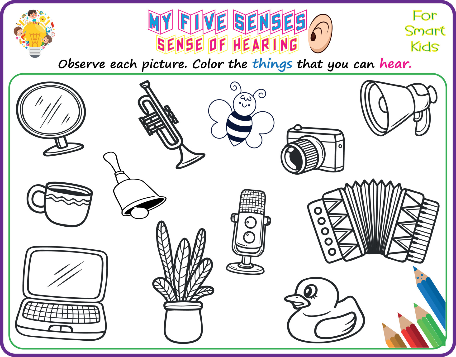 A logical printable science worksheet to help kids identify things in