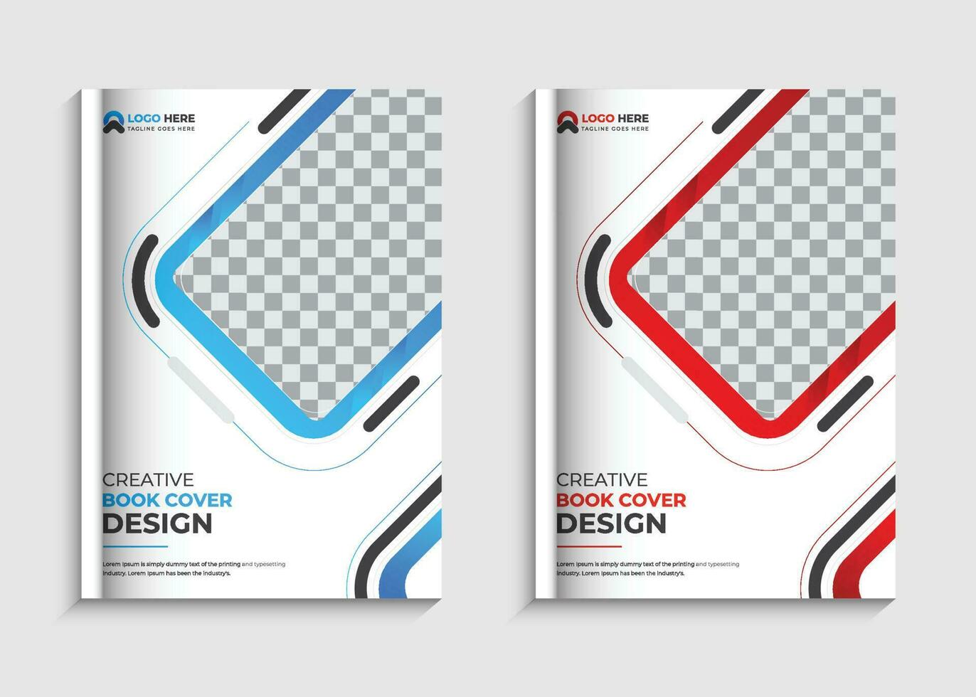 Creative corporate book cover design template set vector
