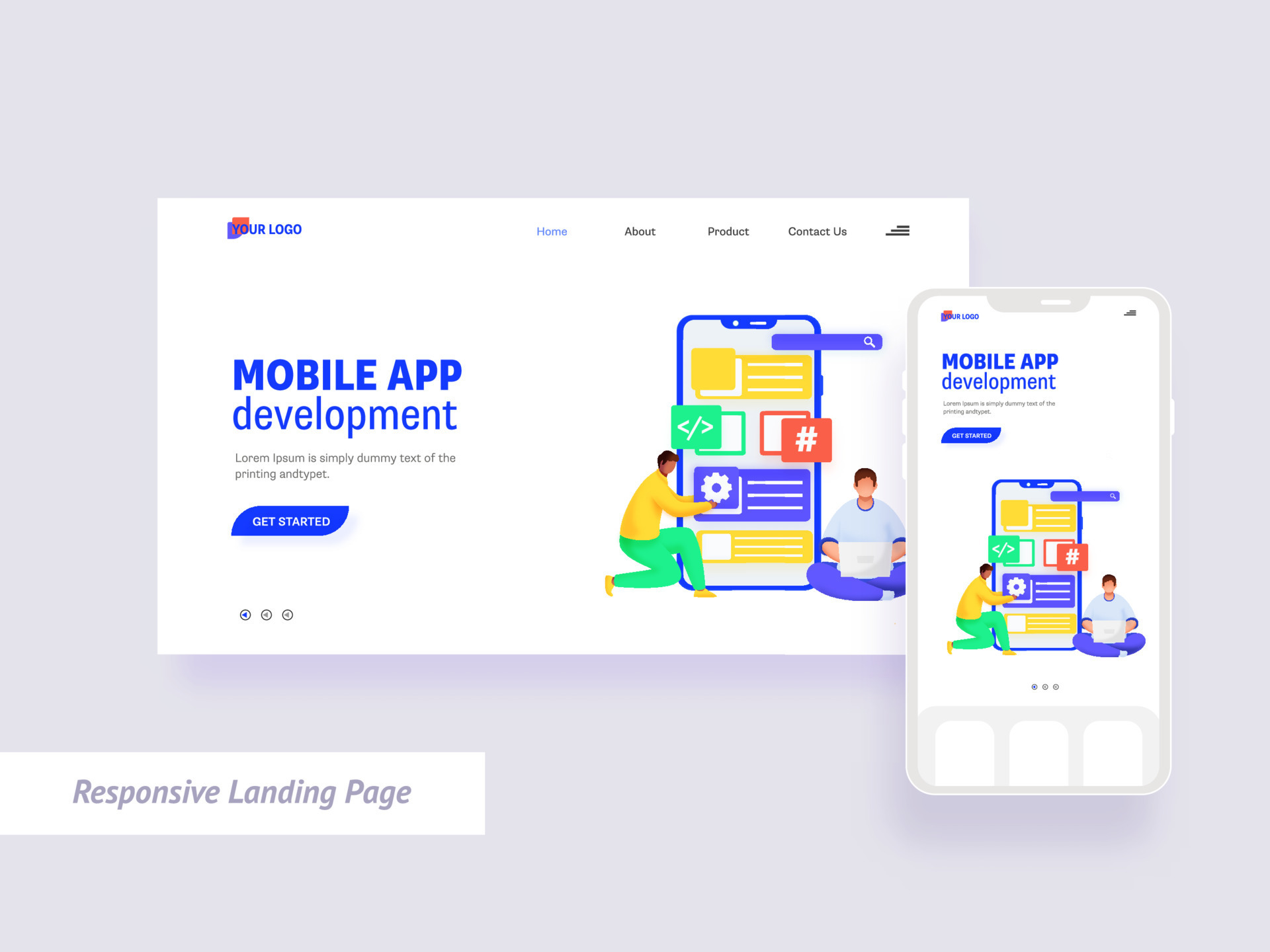 Responsive Landing Pages with Web and Mobile Presentation. 23682895 ...