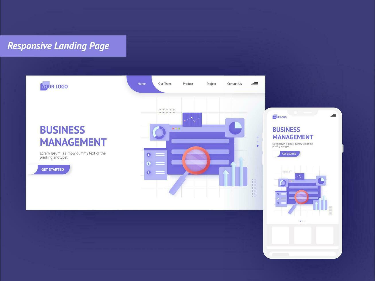 Responsive Landing Pages with Web and Mobile Presentation. 23682896 ...