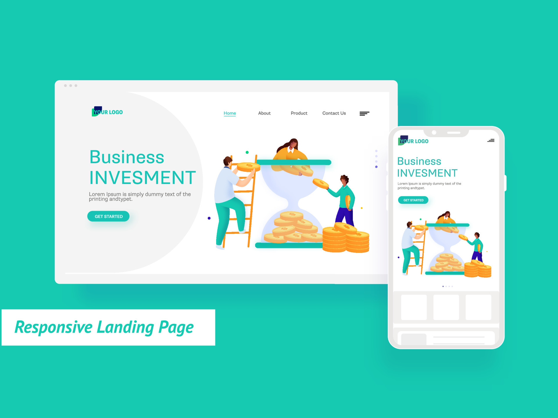 Responsive Landing Pages with Web and Mobile Presentation. 23682902 ...