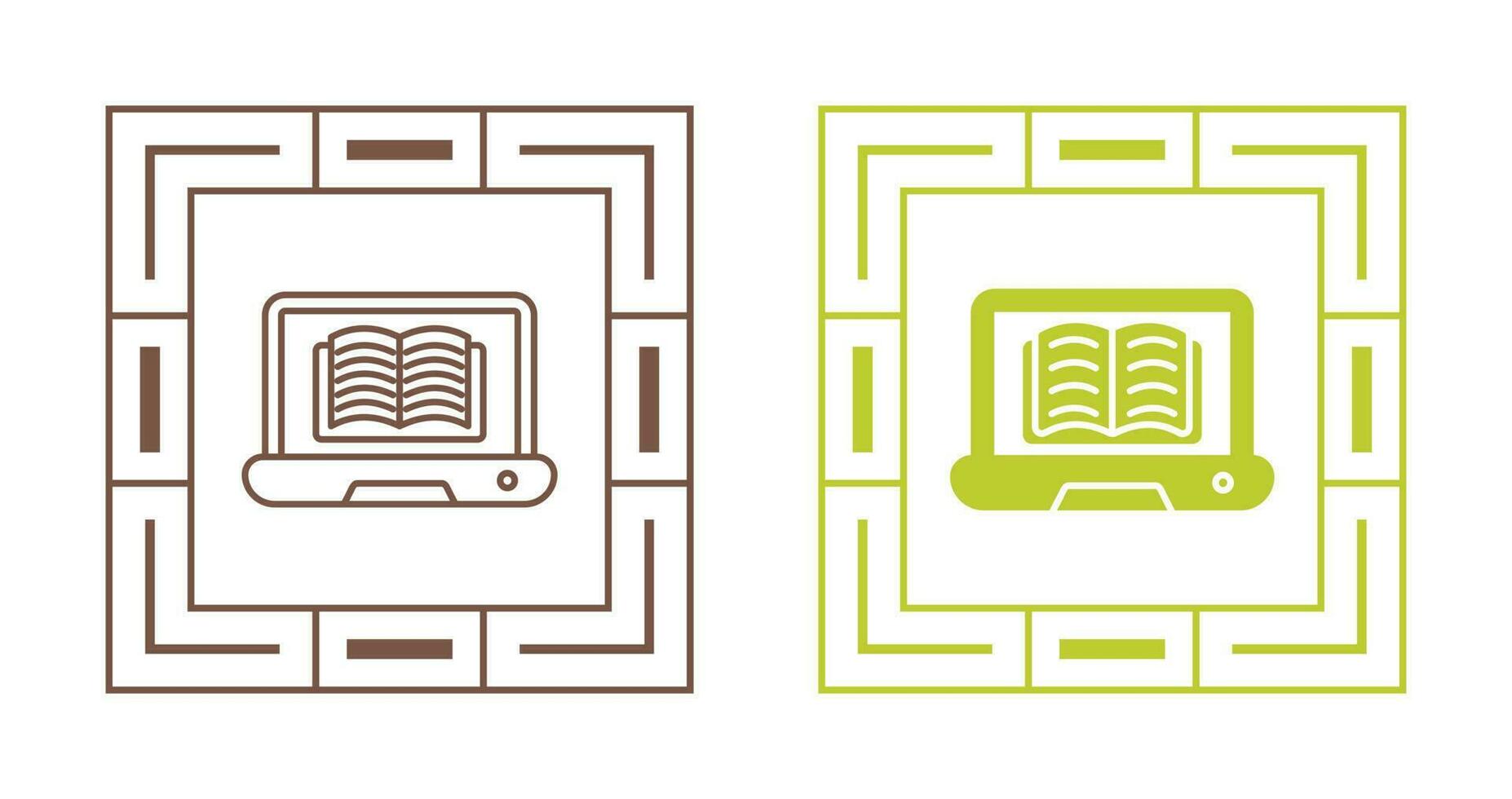 icono de vector de aprendizaje en línea