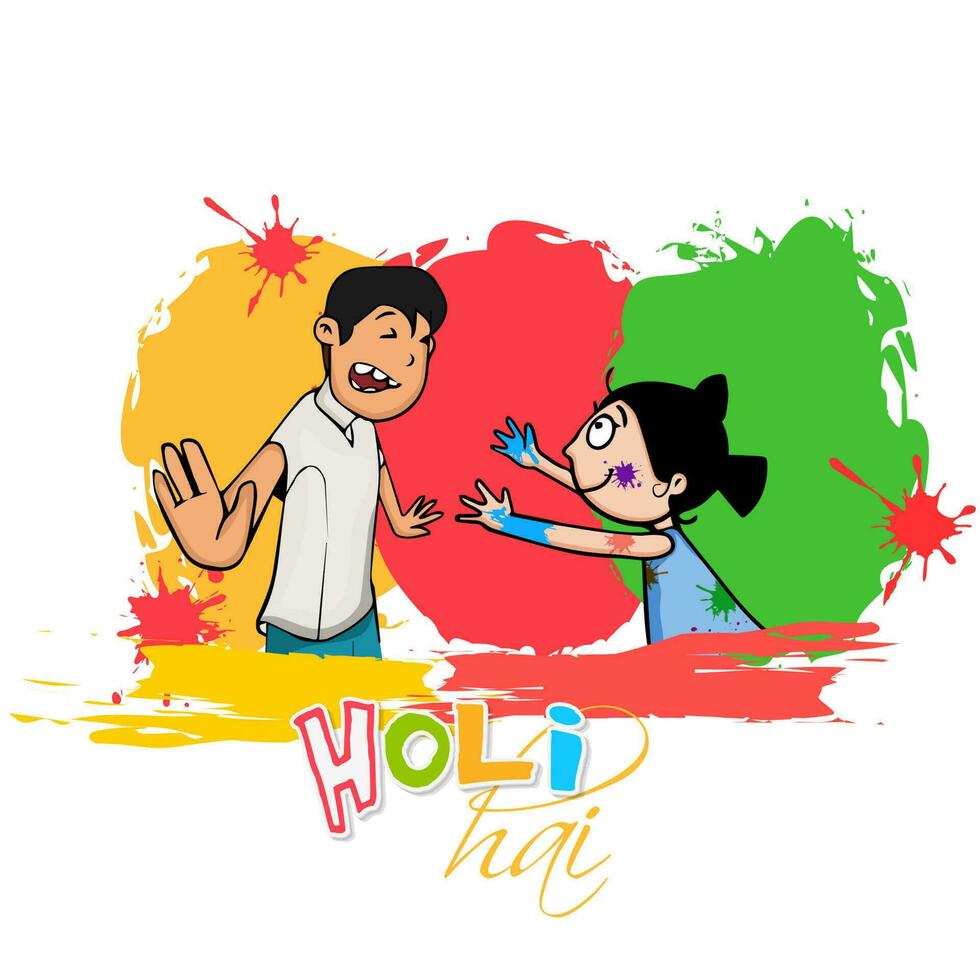 Festival of Colors, Happy Holi Concept. vector