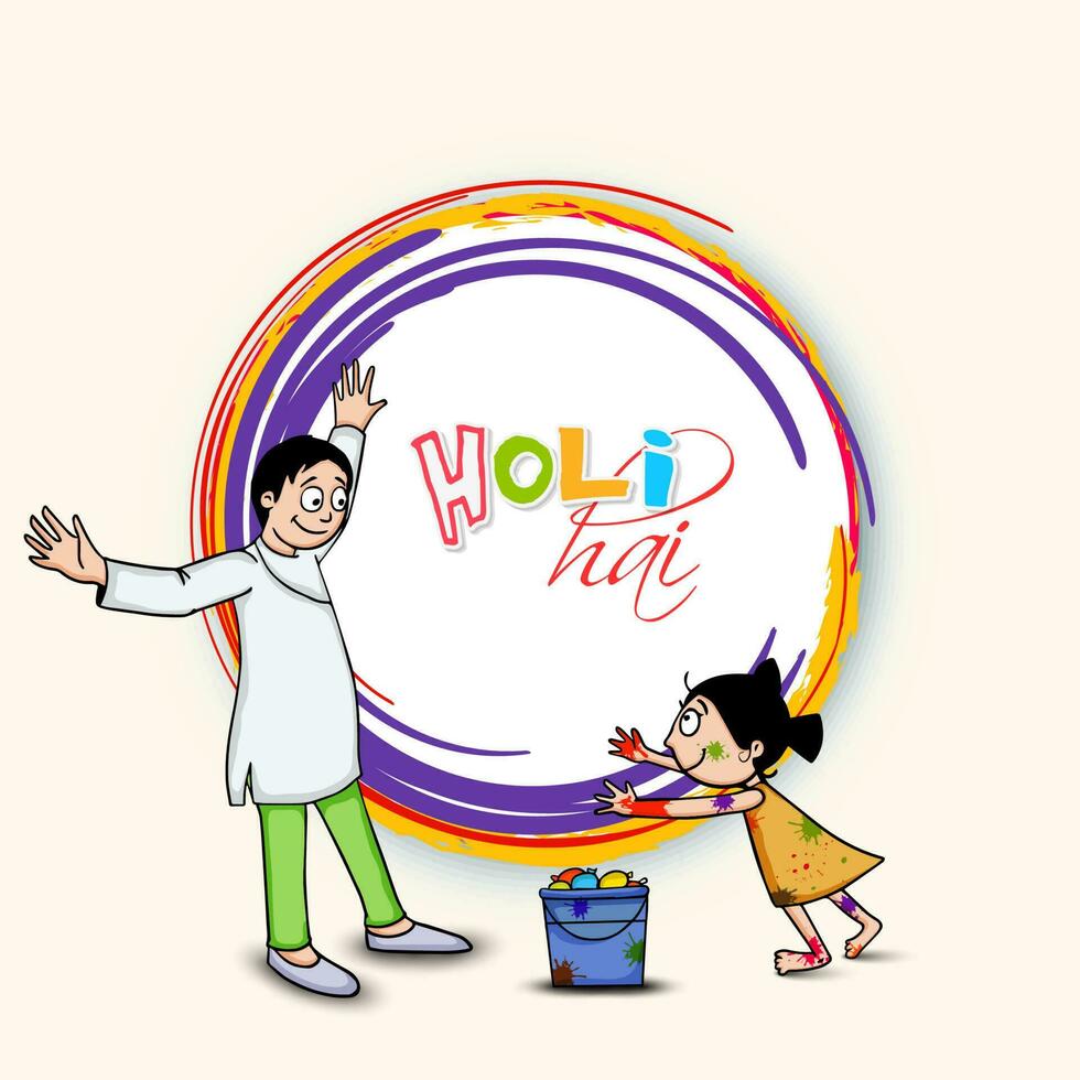 Festival of Colors, Happy Holi Concept. vector