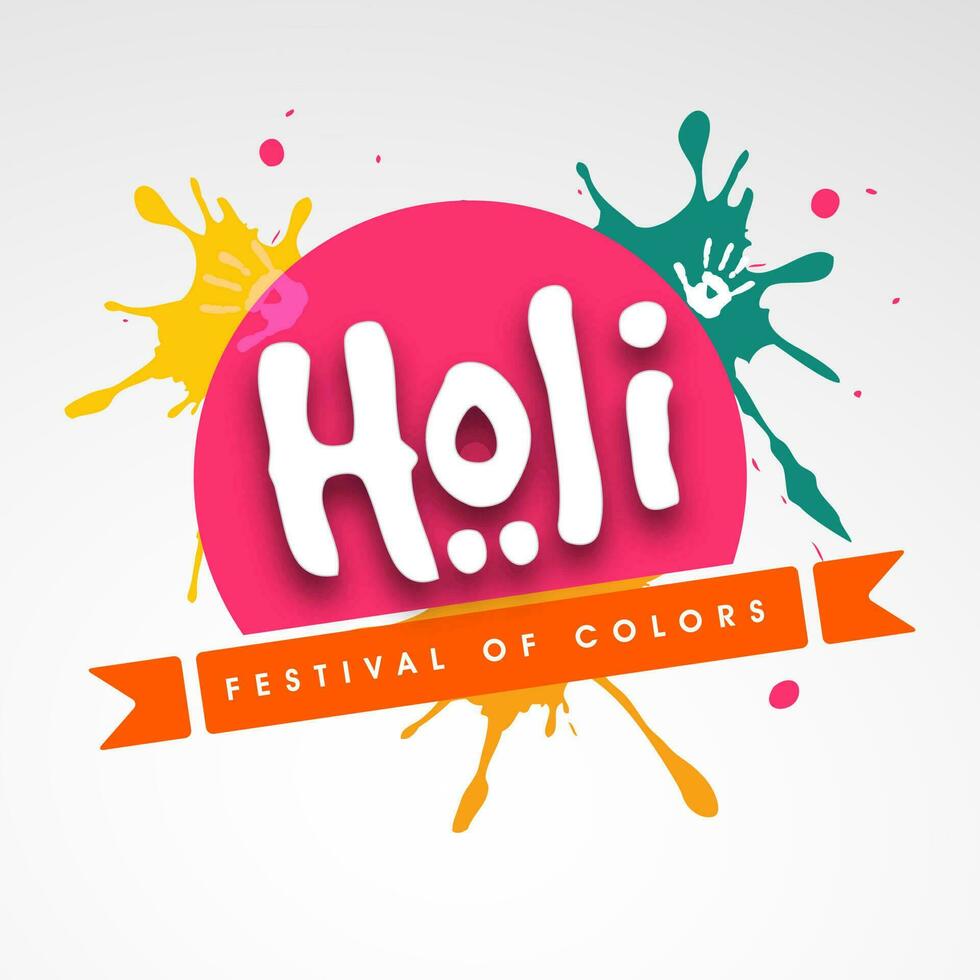 Indian Festival of Colors, Happy Holi Concept. vector