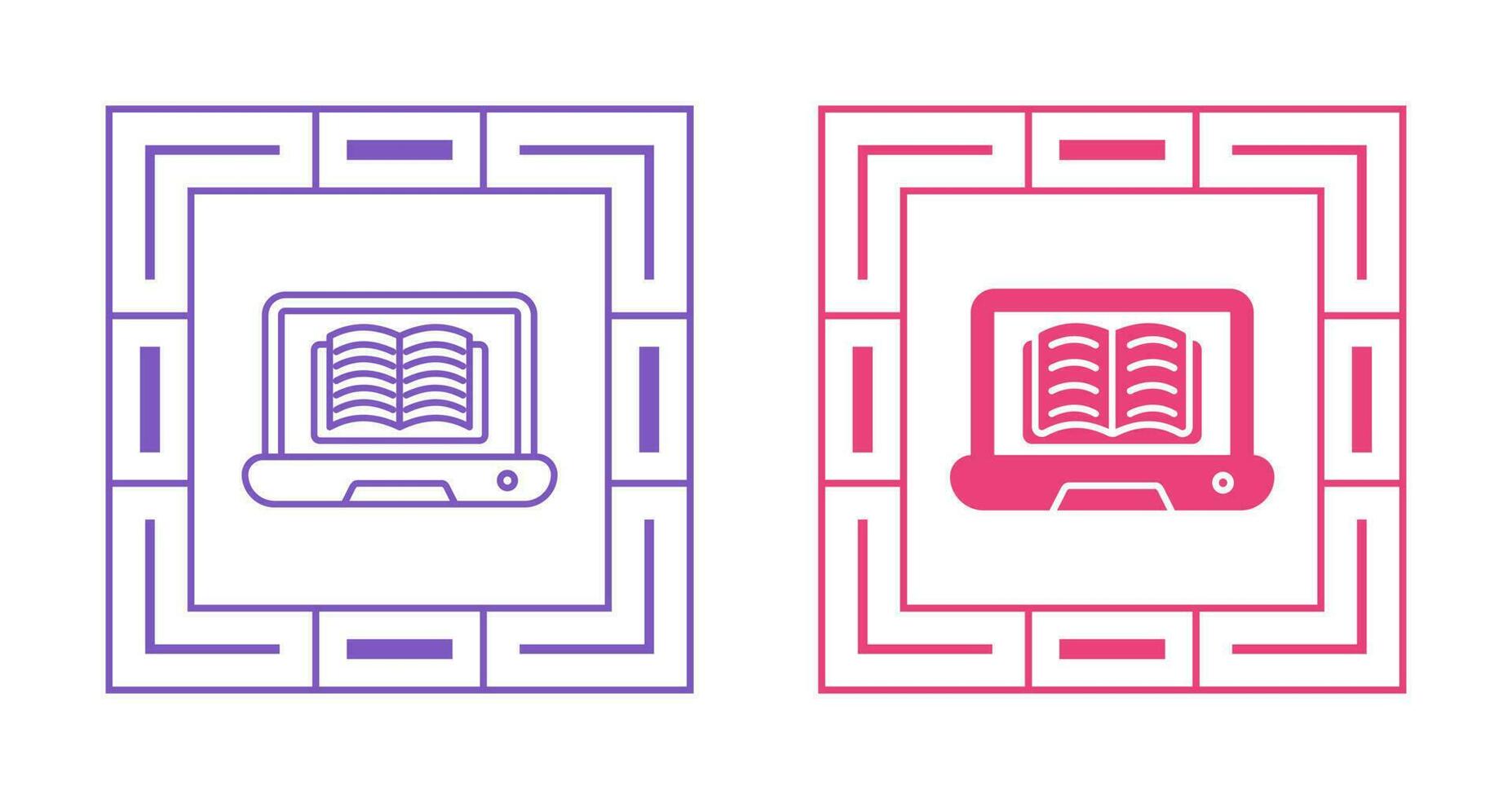 icono de vector de biblioteca en línea