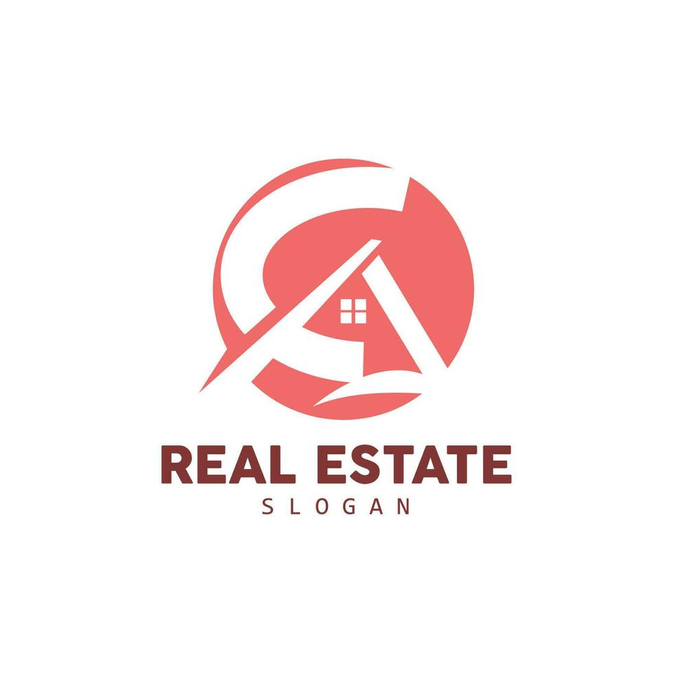 House Logo, Real Estate Logo Construction Building Vector, Minimalist Elegant Design, Icon Symbol Illustration vector