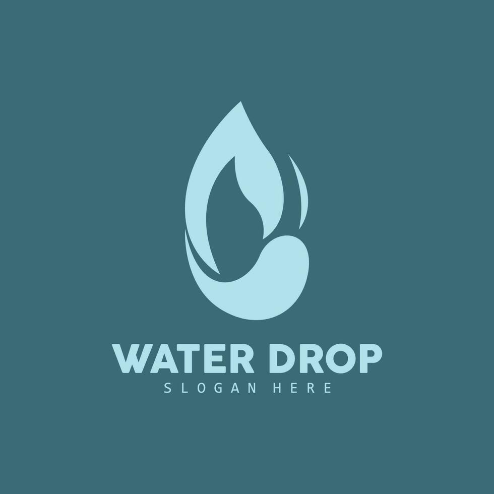 agua soltar logo, sencillo vector, elegante diseño, icono símbolo modelo vector