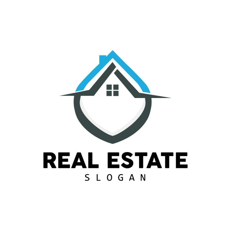 House Logo, Real Estate Logo Construction Building Vector, Minimalist Elegant Design, Icon Symbol Illustration vector