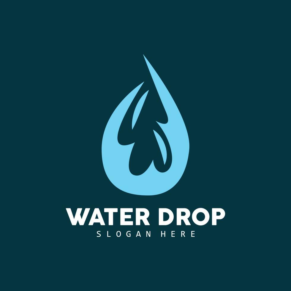 agua soltar logo, sencillo vector, elegante diseño, icono símbolo modelo vector