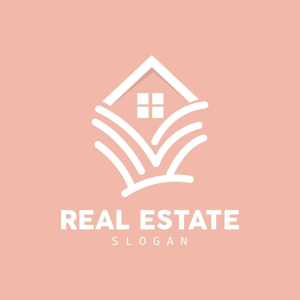 House Logo, Real Estate Logo Construction Building Vector, Minimalist Elegant Design, Icon Symbol Illustration vector