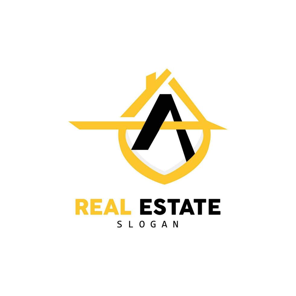 House Logo, Real Estate Logo Construction Building Vector, Minimalist Elegant Design, Icon Symbol Illustration vector