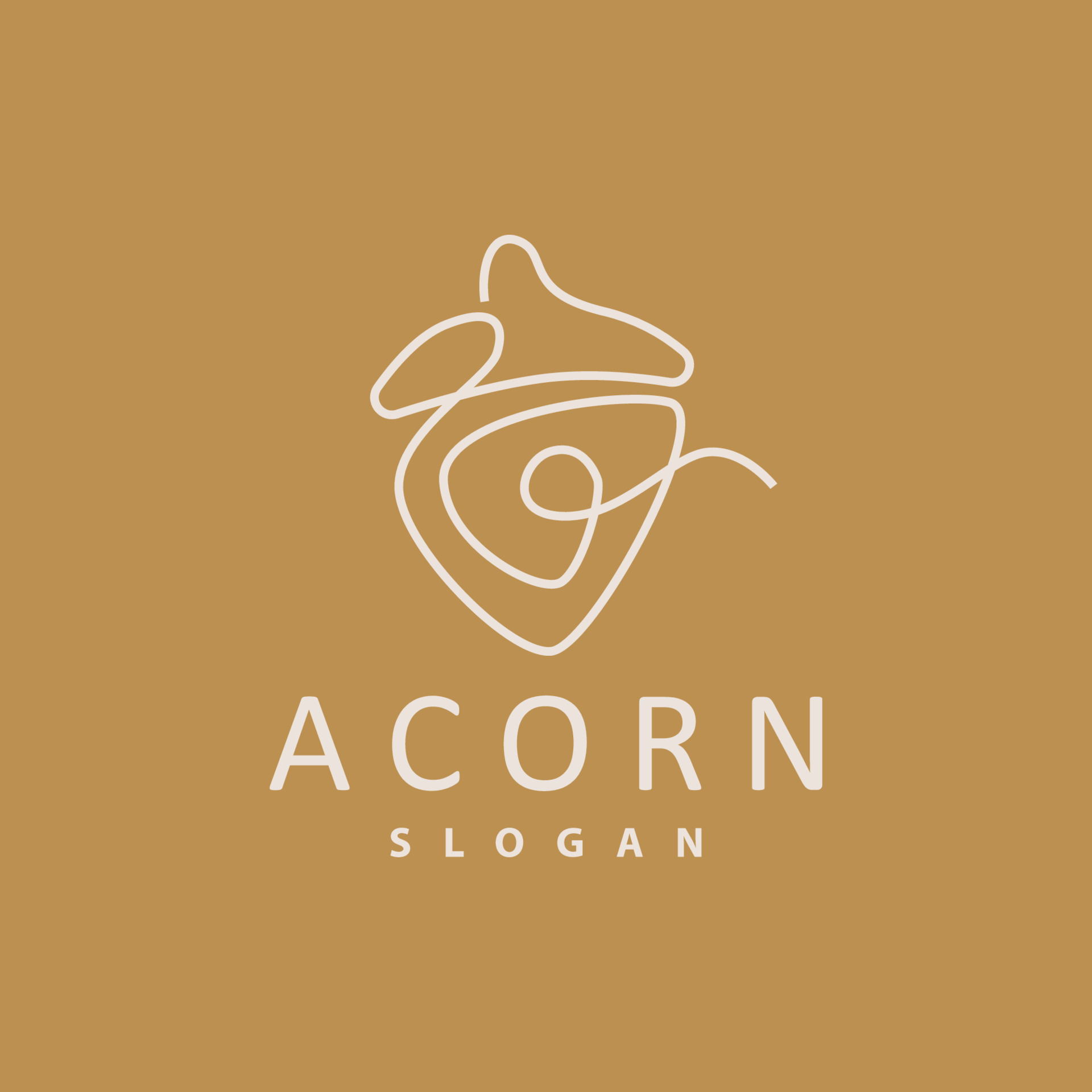 Acron Logo Premium Design Simple Vintage Retro Style Vector Oak Nuts Acron Logo Premium Design Simple Vintage Retro Style Vector Oak Nuts