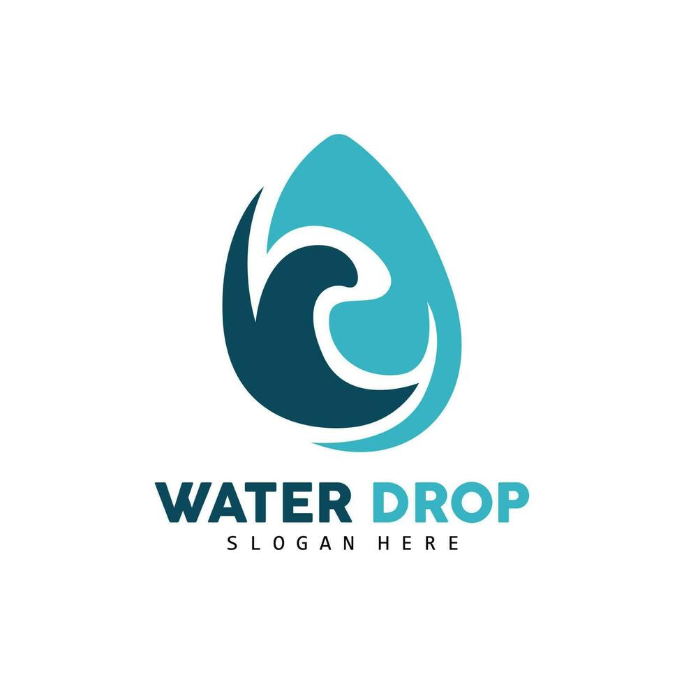 Water Drop Logo, Simple Vector, Elegant Design, Icon Symbol Template vector