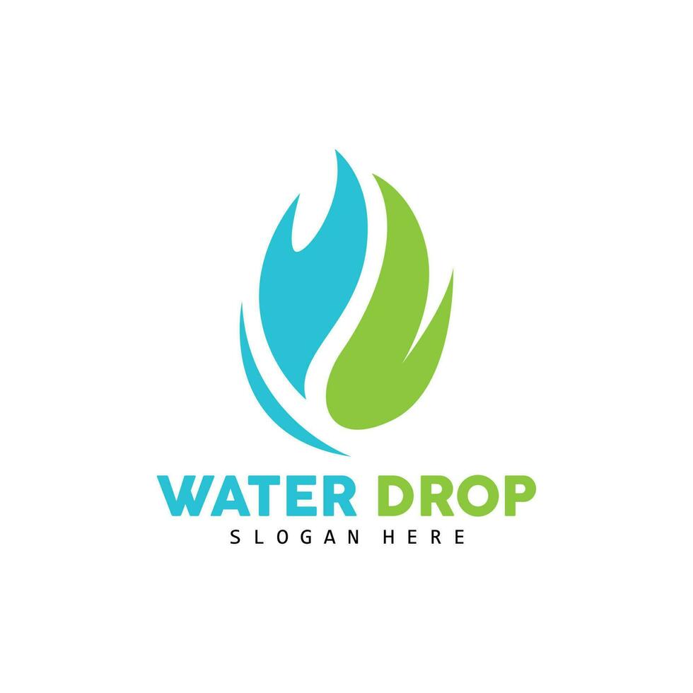 Water Drop Logo, Simple Vector, Elegant Design, Icon Symbol Template vector