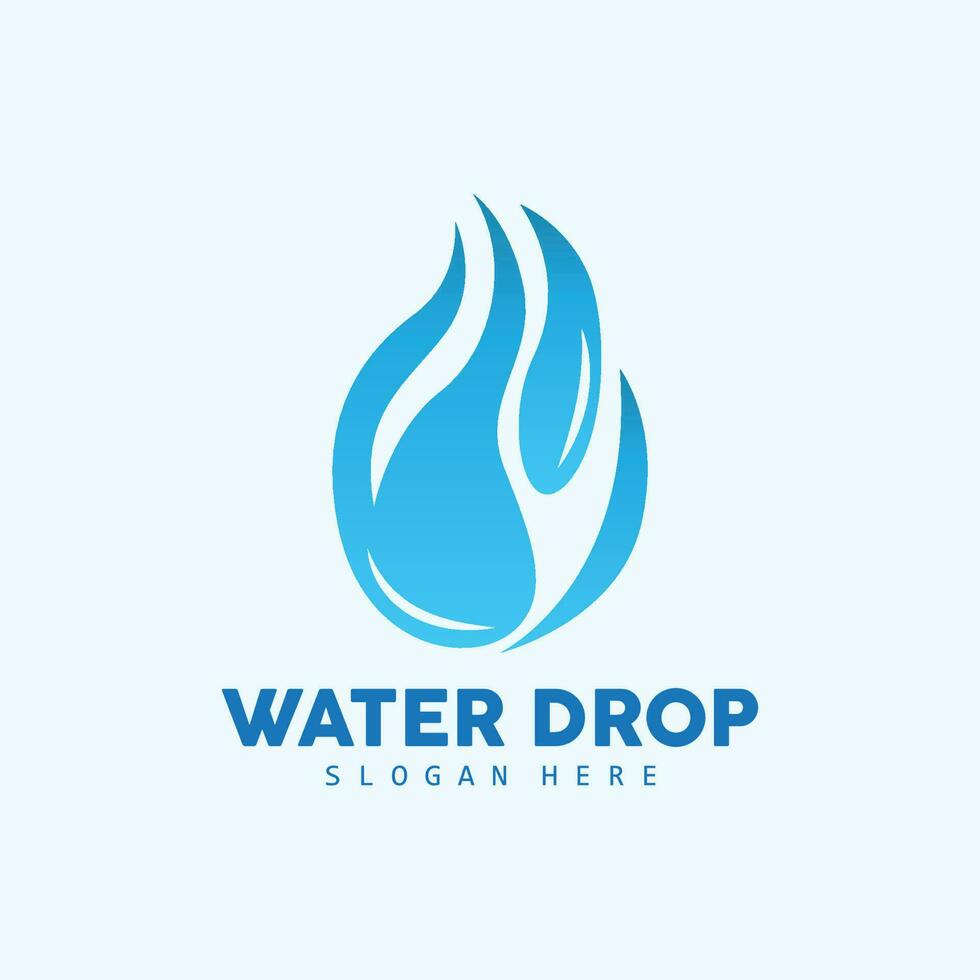 Water Drop Logo, Simple Vector, Elegant Design, Icon Symbol Template vector