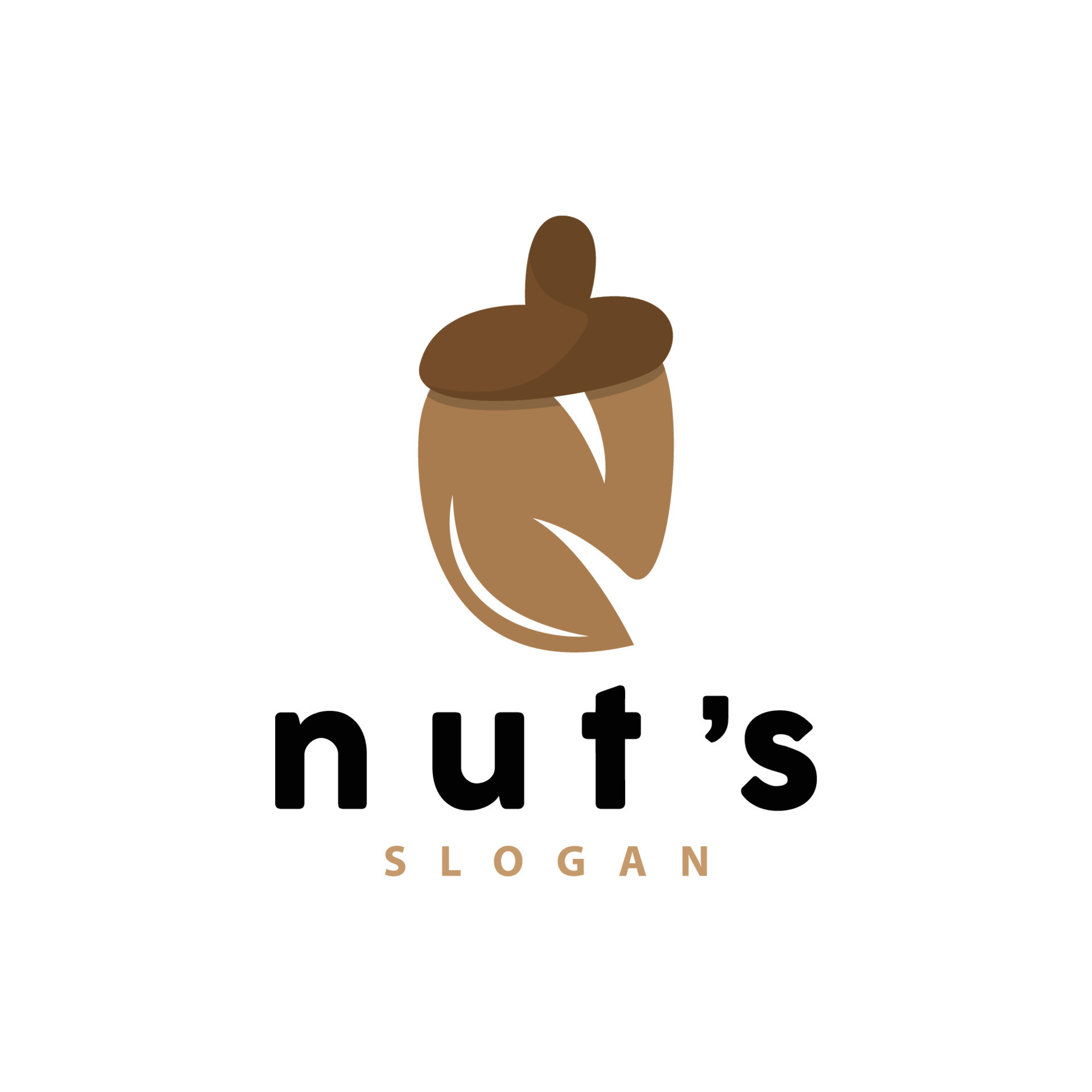 Acron Logo Premium Design Simple Vintage Retro Style Vector Oak Nuts Acron Logo Premium Design Simple Vintage Retro Style Vector Oak Nuts