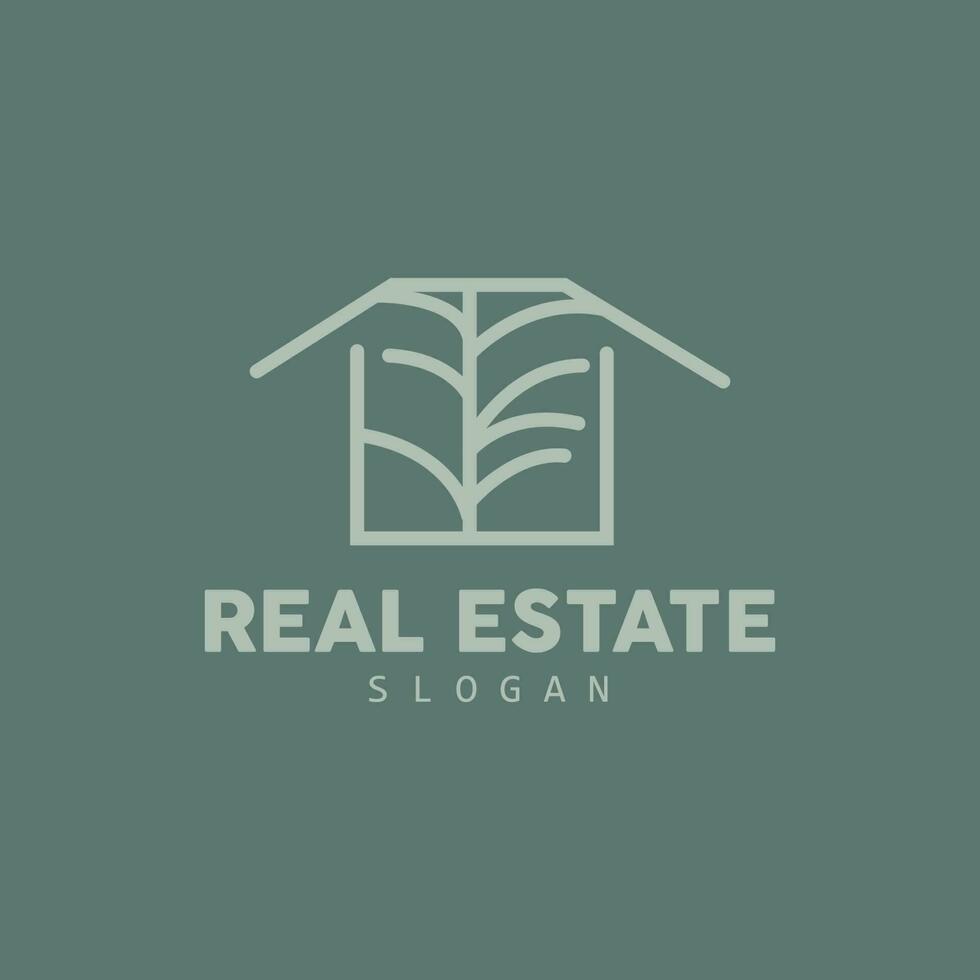 House Logo, Real Estate Logo Construction Building Vector, Minimalist Elegant Design, Icon Symbol Illustration vector