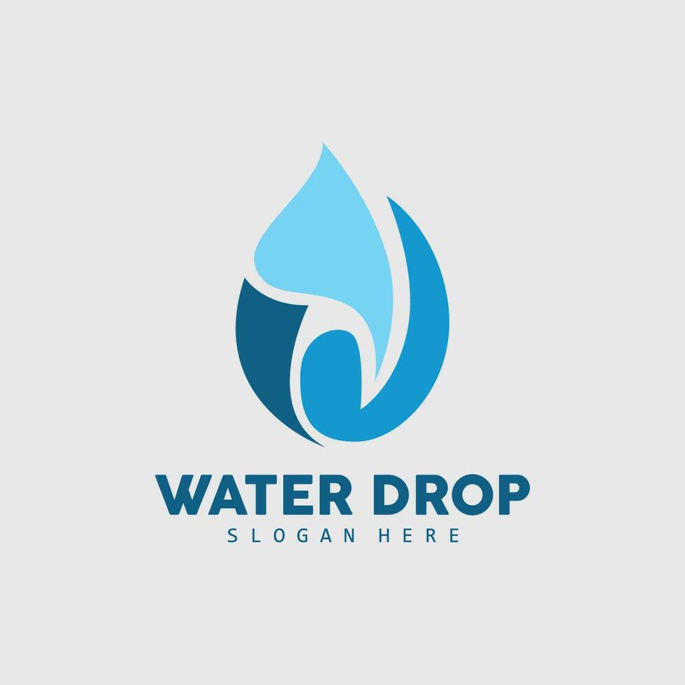 agua soltar logo, sencillo vector, elegante diseño, icono símbolo modelo vector