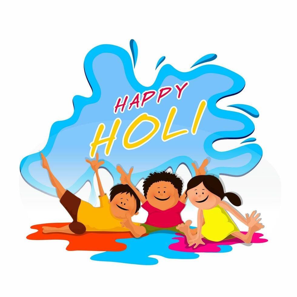 Indian Festival of Colors, Happy Holi Concept. vector