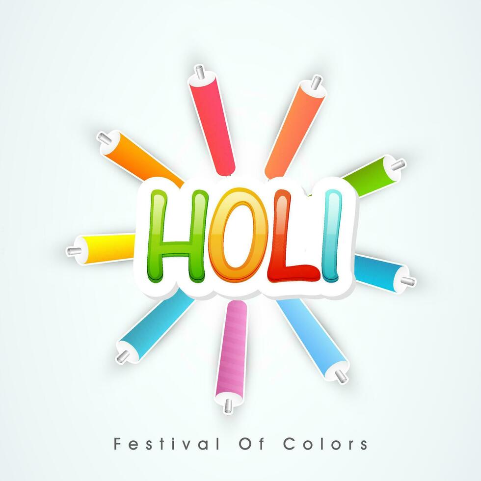 Indian Festival of Colors, Happy Holi Concept. vector