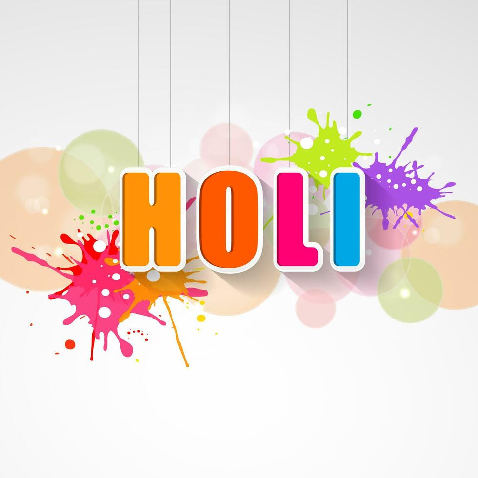 Indian Festival of Colors, Happy Holi Concept. vector