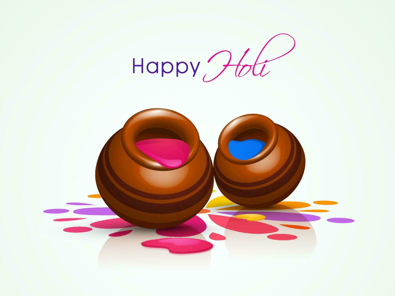 Indian Festival of Colors, Happy Holi Concept. vector