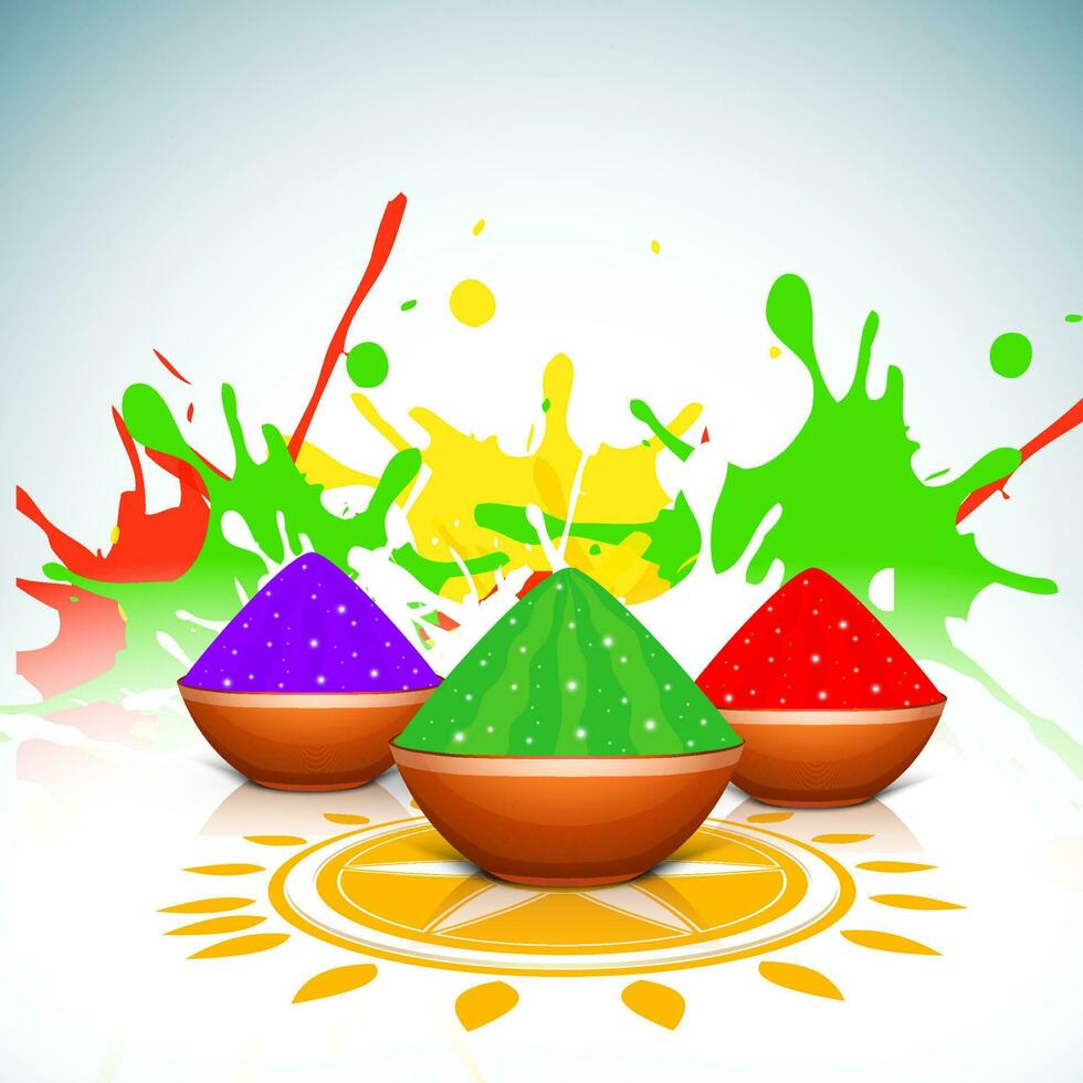 indio festival de colores, contento holi concepto. vector