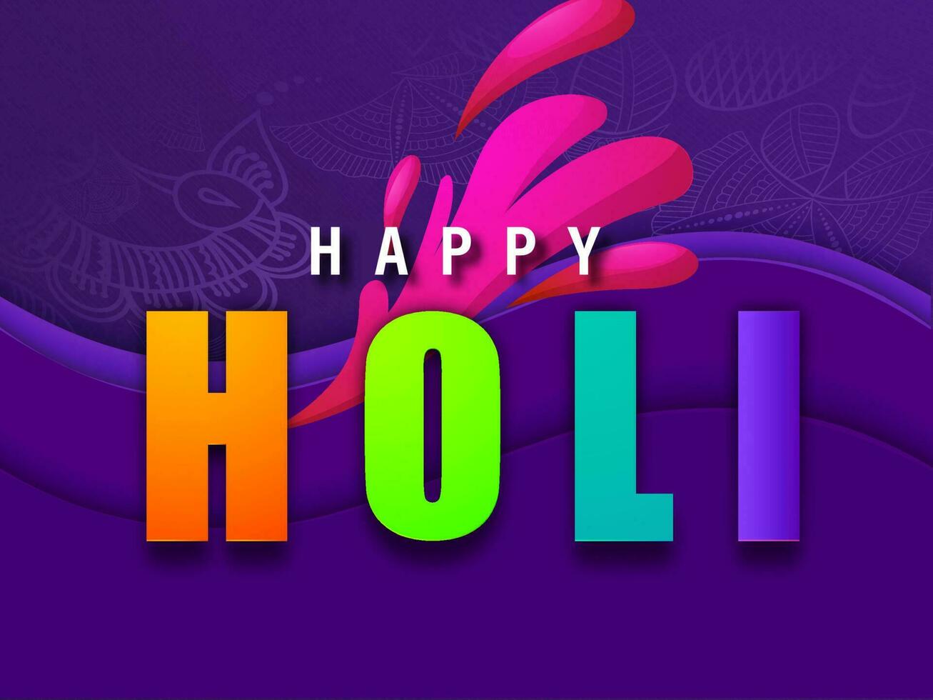 Indian Festival of Colors, Happy Holi Concept. vector