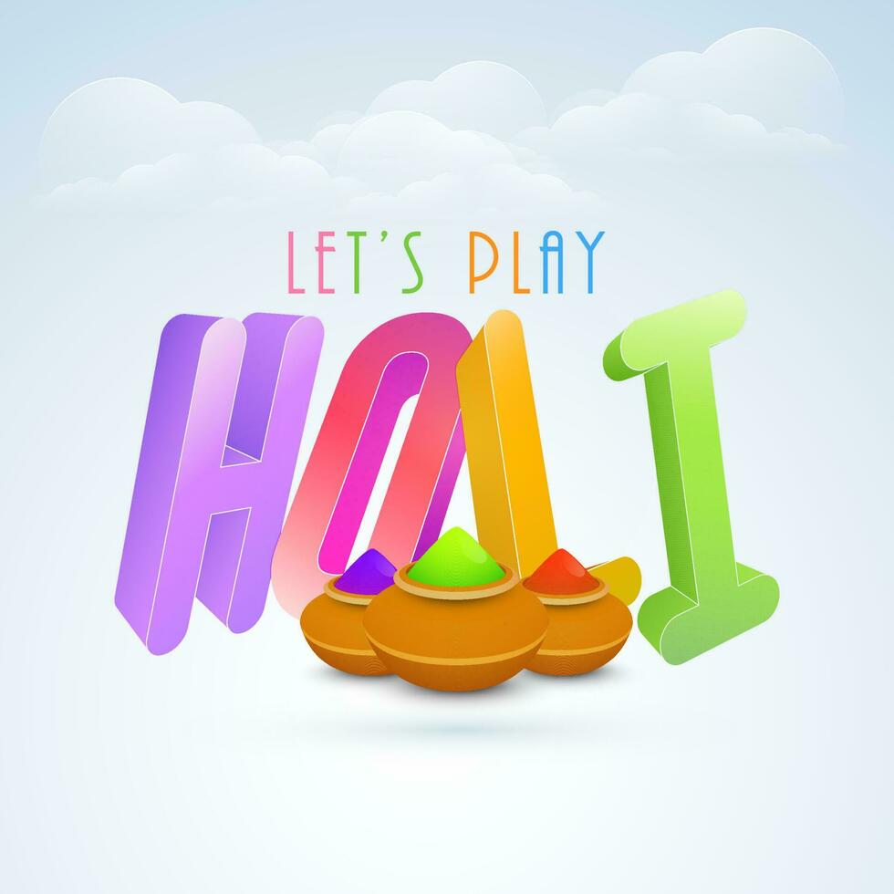 Indian Festival of Colors, Happy Holi Concept. vector