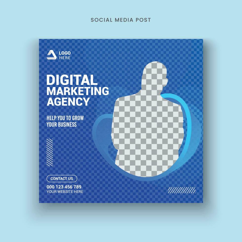 plantilla de publicación de redes sociales de agencia de marketing digital vector