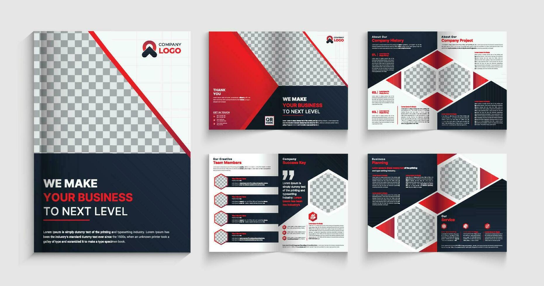 8page creative business brochure vector