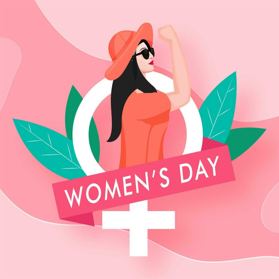 Happy Women's Day Celebration Design. vector