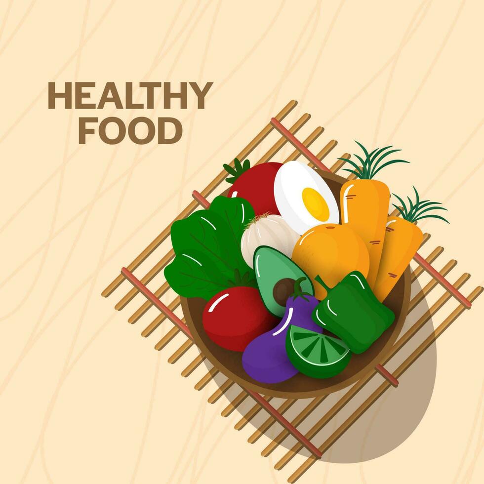 Organic and Healthy Food Concept. vector