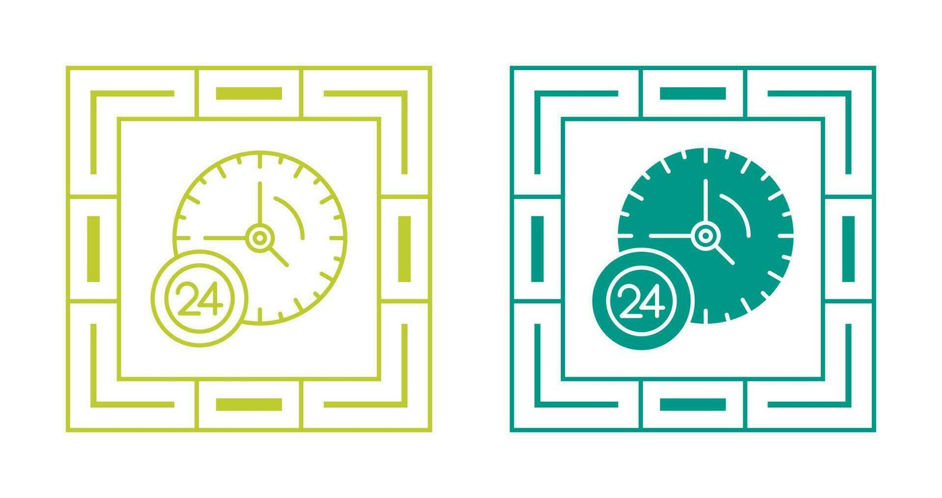 24 Hour Service Vector Icon