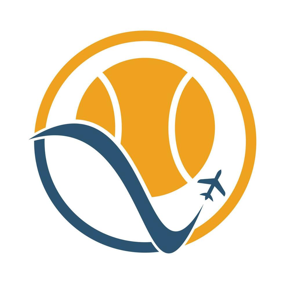 plantilla de diseño de logotipo de vector de viaje de tenis.