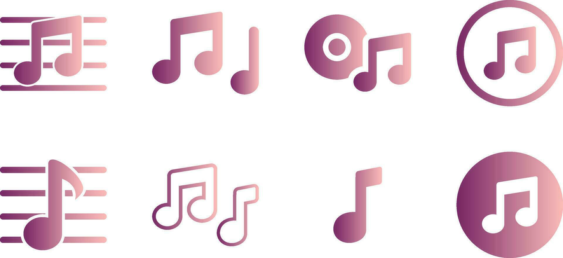 Music note icon vector illustration isolated on white background