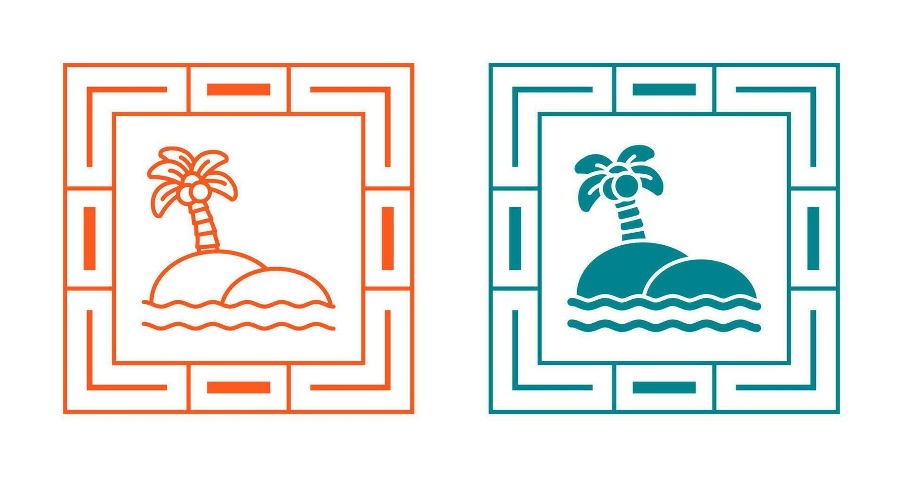 icono de vector de isla