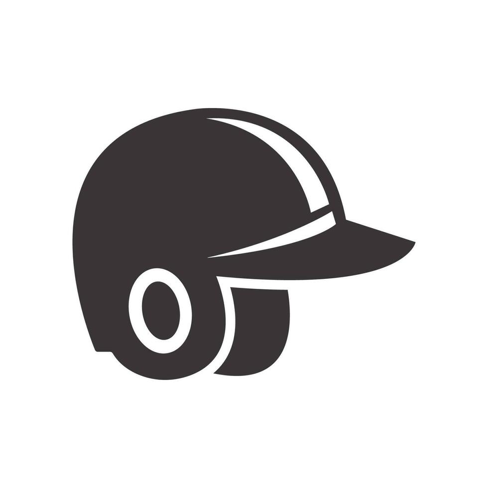 baseball helmet icon design vector