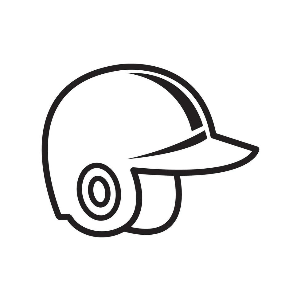 baseball helmet icon design vector