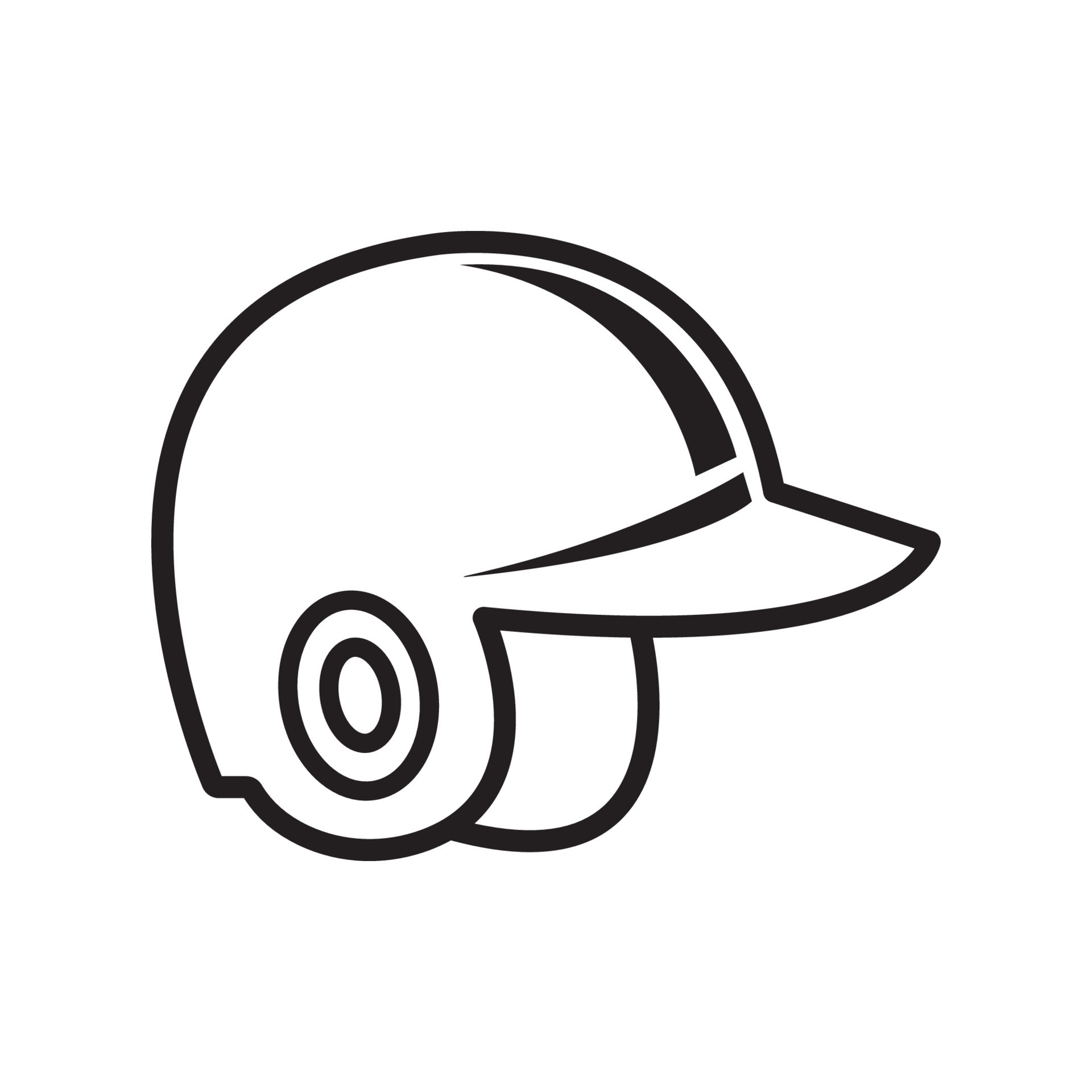 baseball helmet icon design vector 23684515 Vector Art at Vecteezy