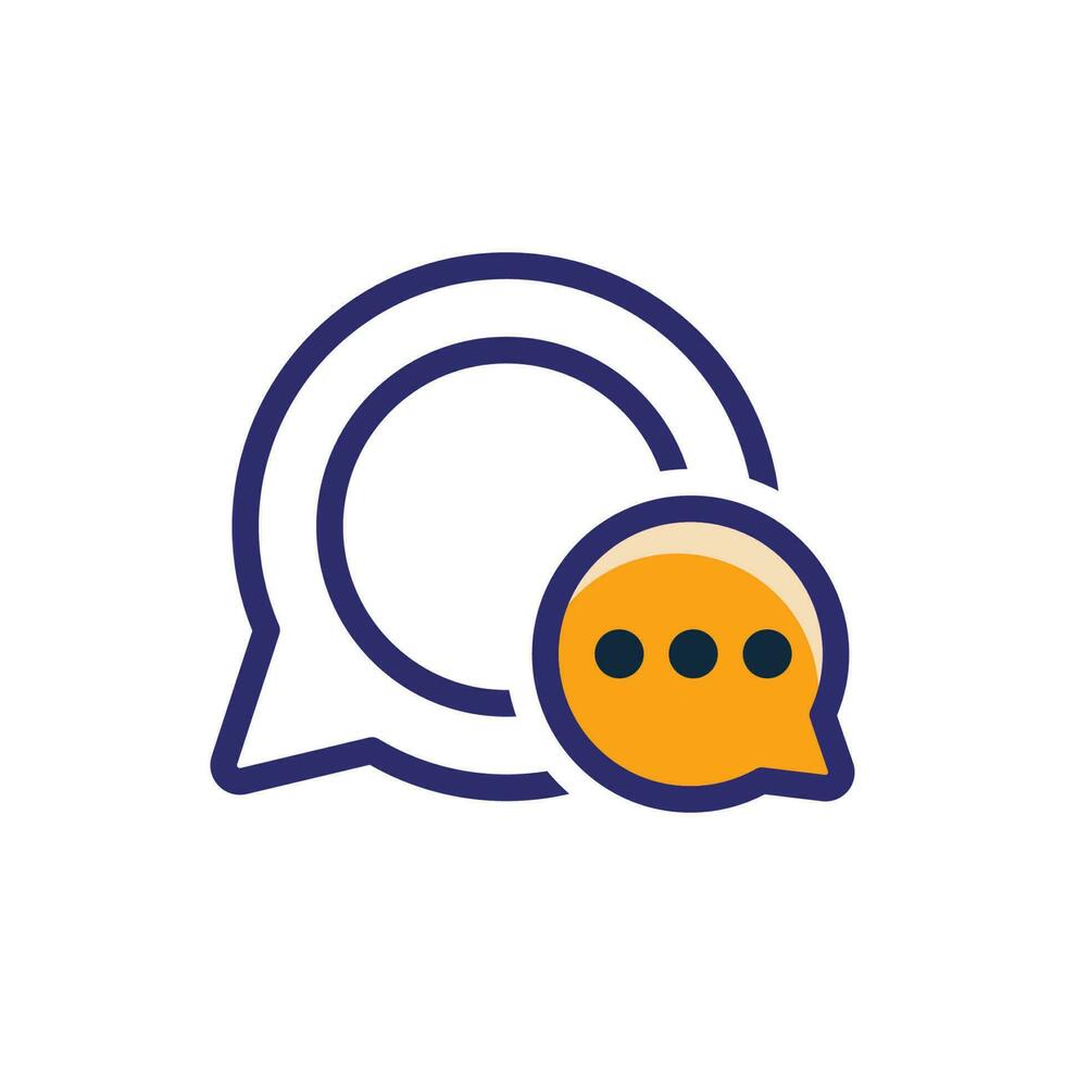 chat icon design vector template