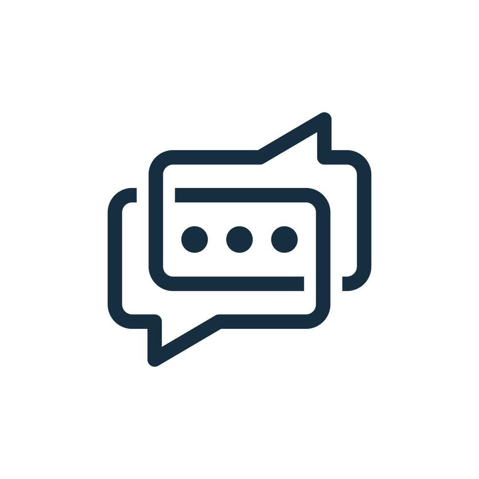 chat icon design vector template
