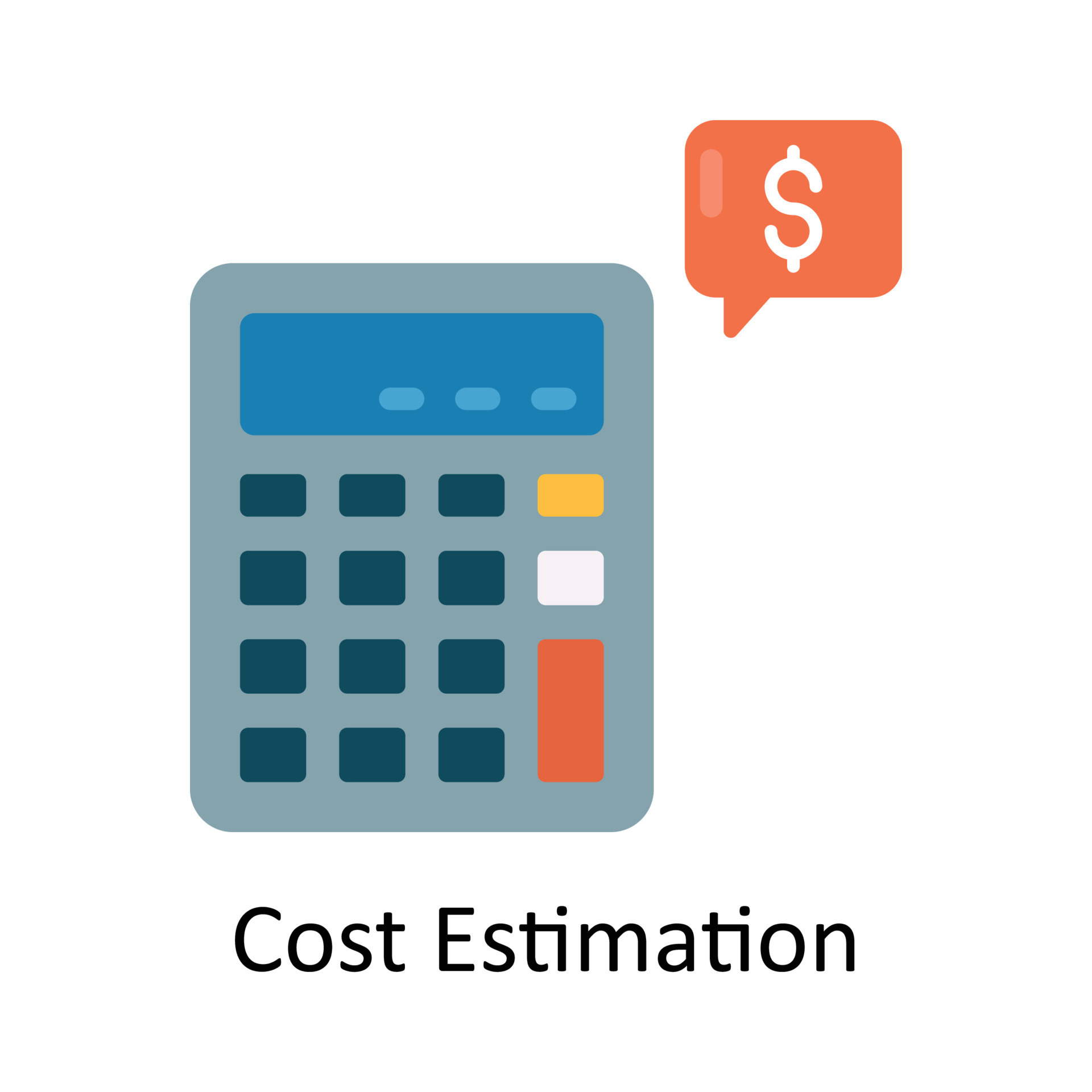 costo Estimacion vector plano icono diseño ilustración. Finanzas
